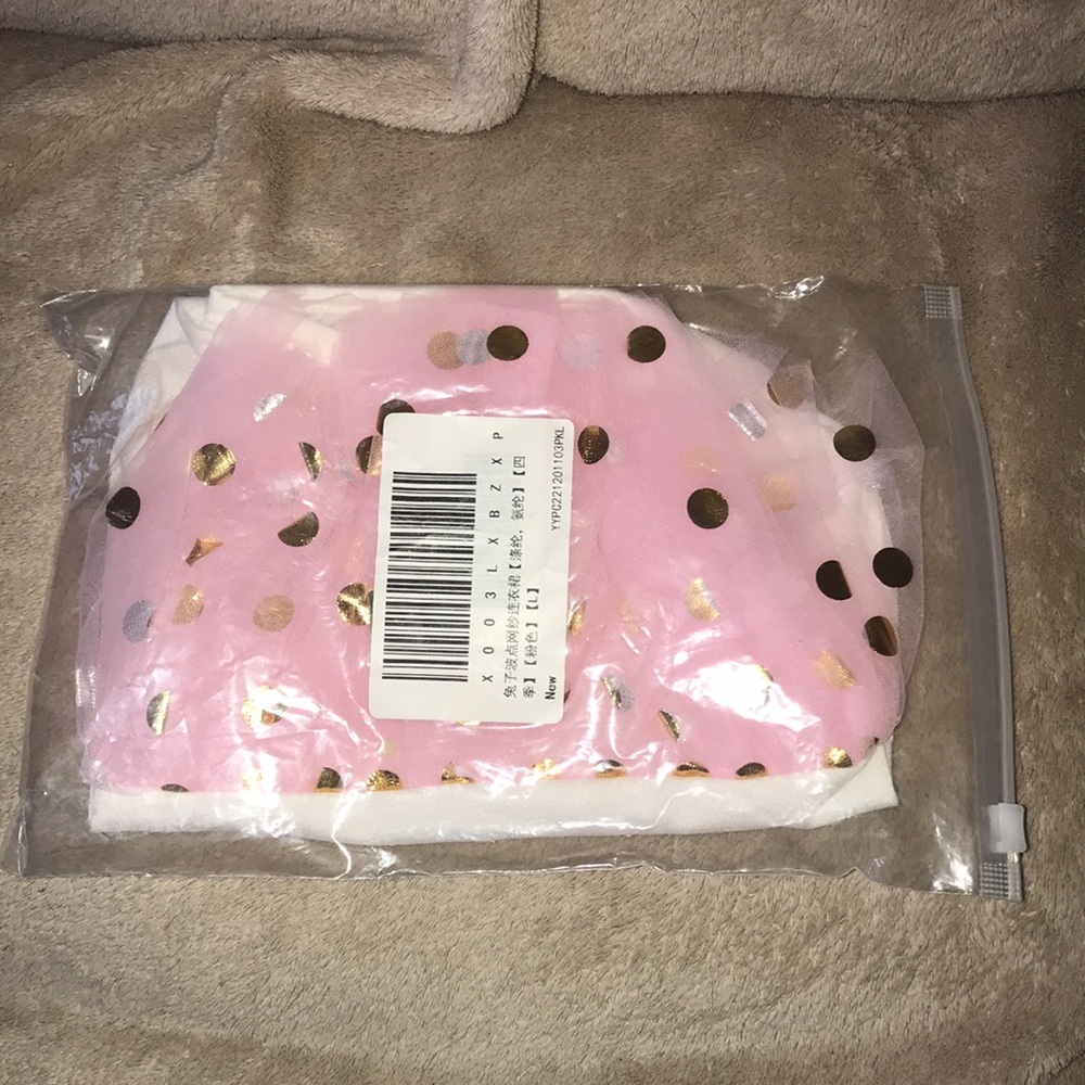 Yikeyo doggy dress with bunny 🐰 rabbit dots and floral design New - Picture 5 of 5